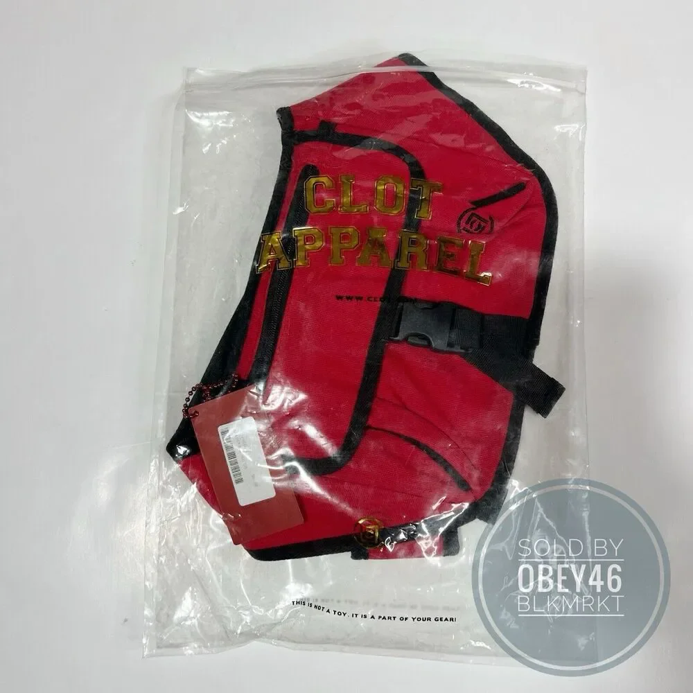 CLOT APPAREL RED SHOULDER BAG SLING